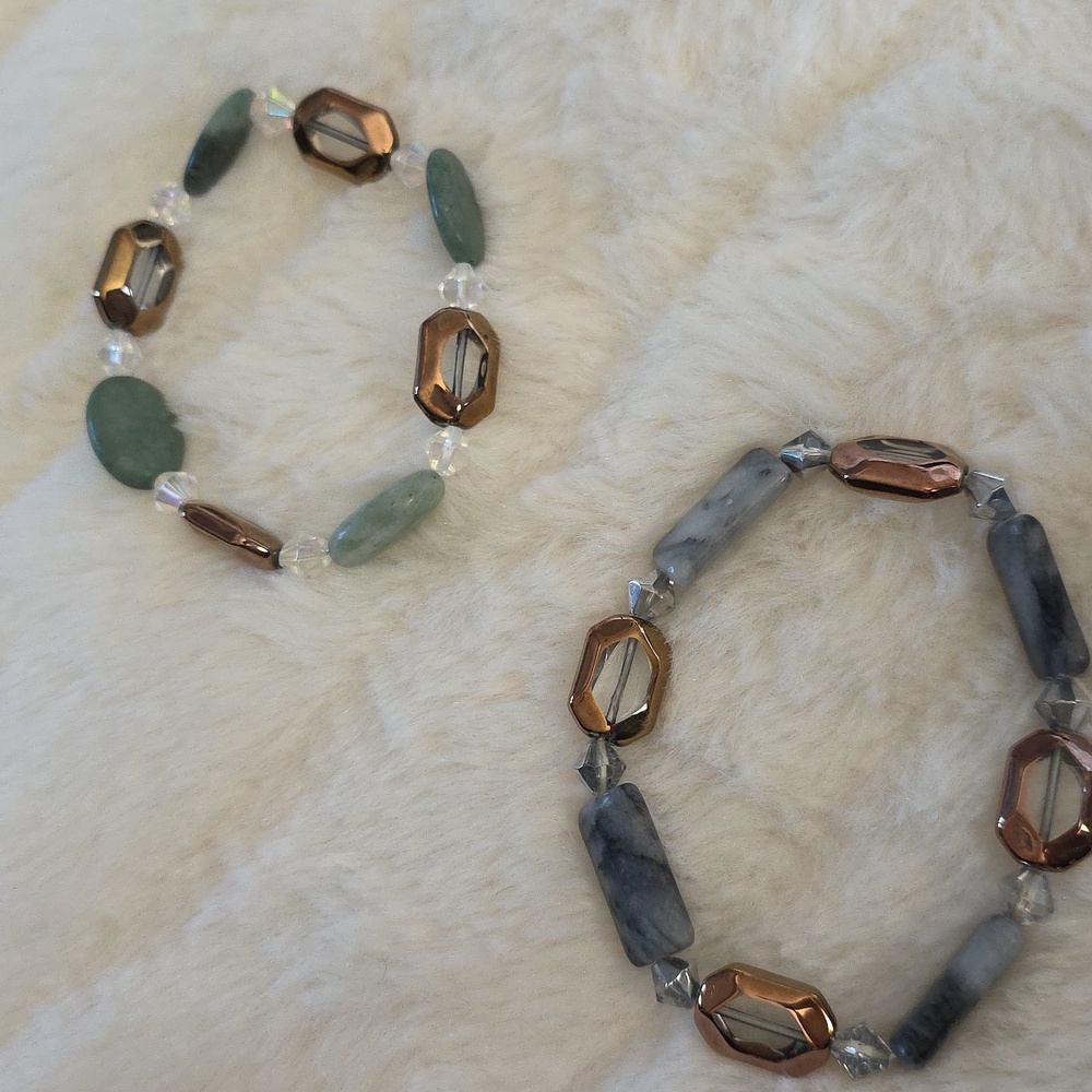 2 Elegant Multi-Stone Women's Bracelets